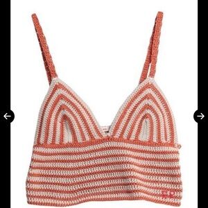 ROY ROGER'S Canotta Hand knitted crochet top - 
Cropped Knit Top small